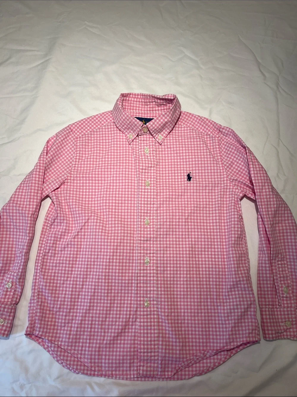 Ralph Lauren Pink Gingham Button-Down Shirt